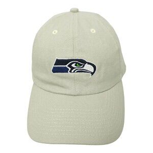 NFL Seattle Seahawks Football Adjustable Size Strapback Cap Baseball Hat Khaki